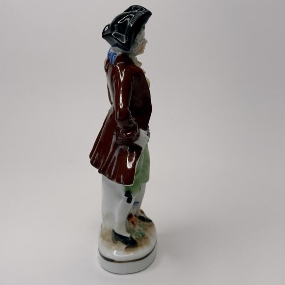 Occupied Japan Figurine 18th Century Man w/Grapes Hand Painted 1945-1952 Vintage - Picture 5 of 11